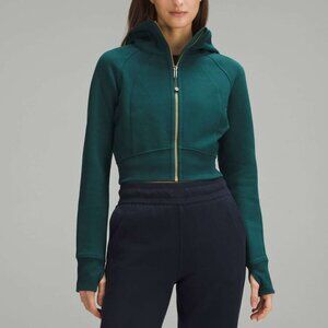 Lululemon Scuba Full-Zip Cropped Hoodie Gold Zipper